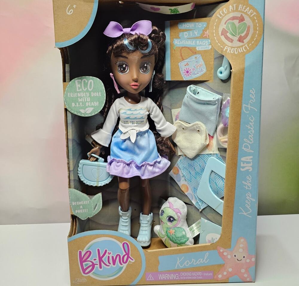 Jada B-Kind ECO Dolls B-Kind: Koral ECO-Friendly Fashion Doll  Craft Play NWT